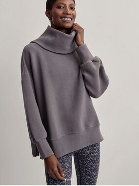 Cozy Charcoal Cowlneck Varley Sweatshirt